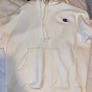 champion white hoodie